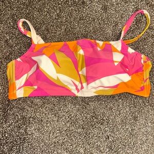 Kona Sol Pink and Orange Bikini Top